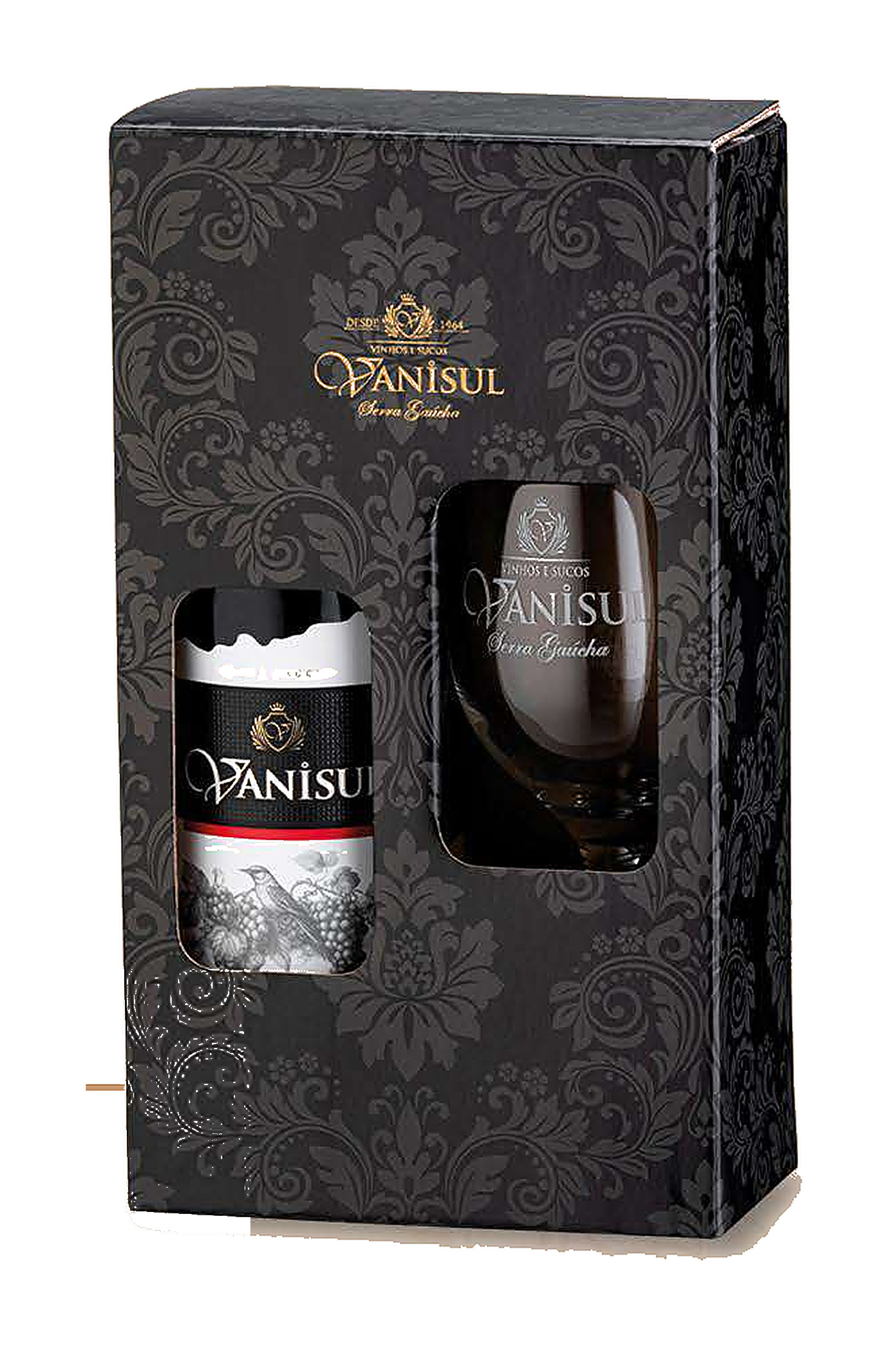 Kit vinho + taça